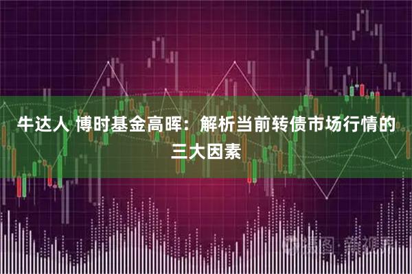 牛达人 博时基金高晖：解析当前转债市场行情的三大因素
