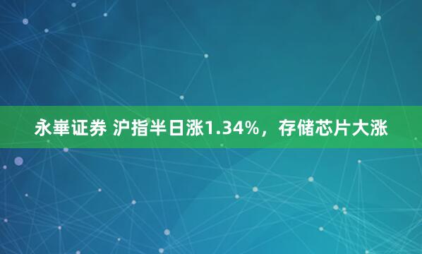 永崋证券 沪指半日涨1.34%，存储芯片大涨